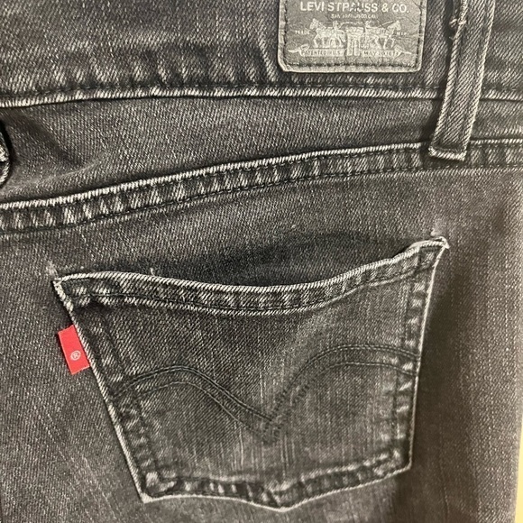 Levi’s too superlow 524 Skinny Black Denim Jeans Size 5M Y2K Retro Grunge - Picture 10 of 14